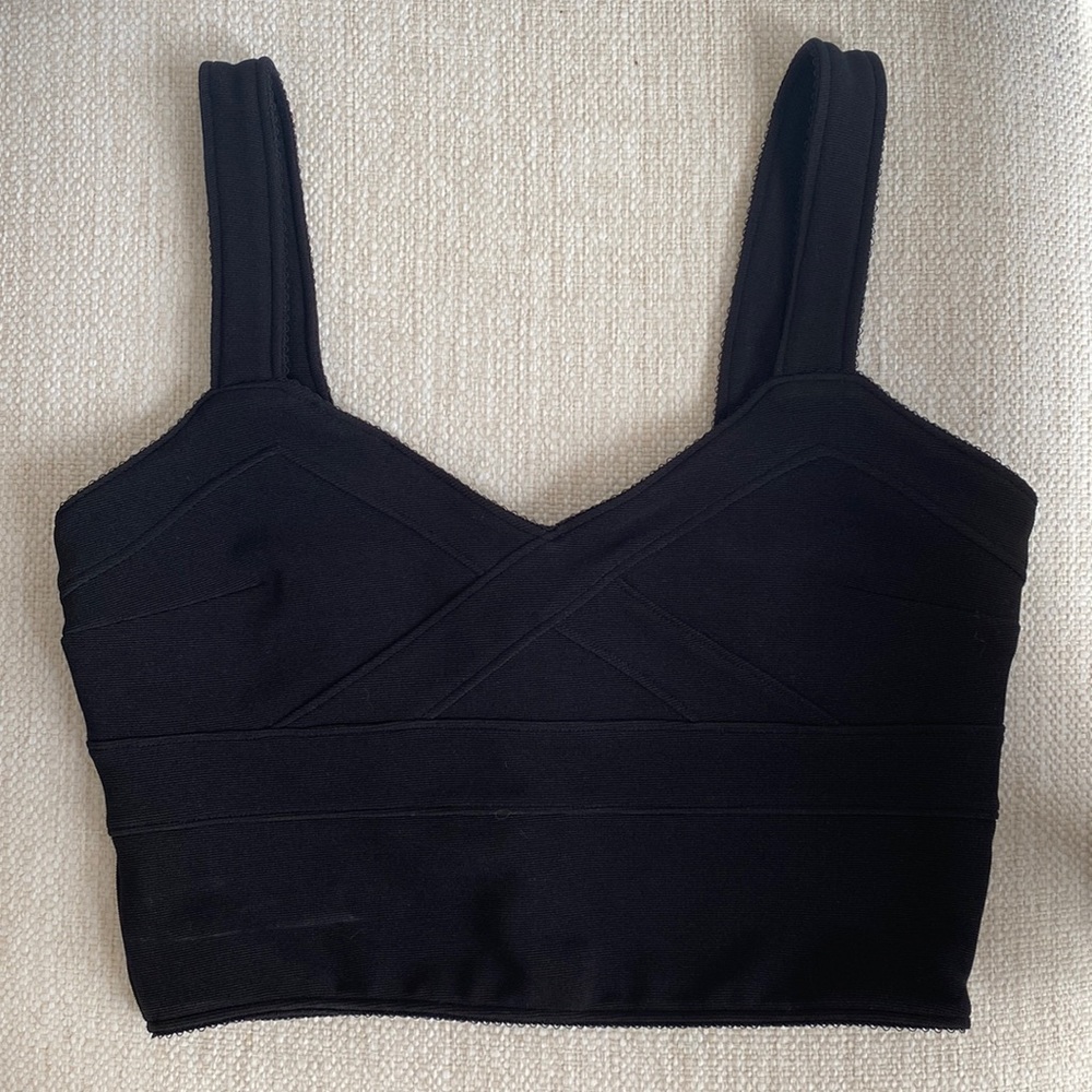 Black Criss-Cross Crop Top